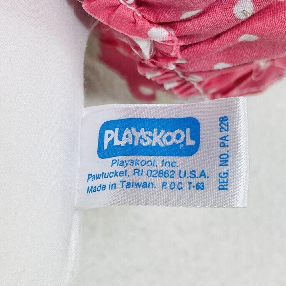Playskool Disney Minnie Plush Doll 18” Pink Polka Dot Dress Clothes Bow Vintage - Picture 9 of 10